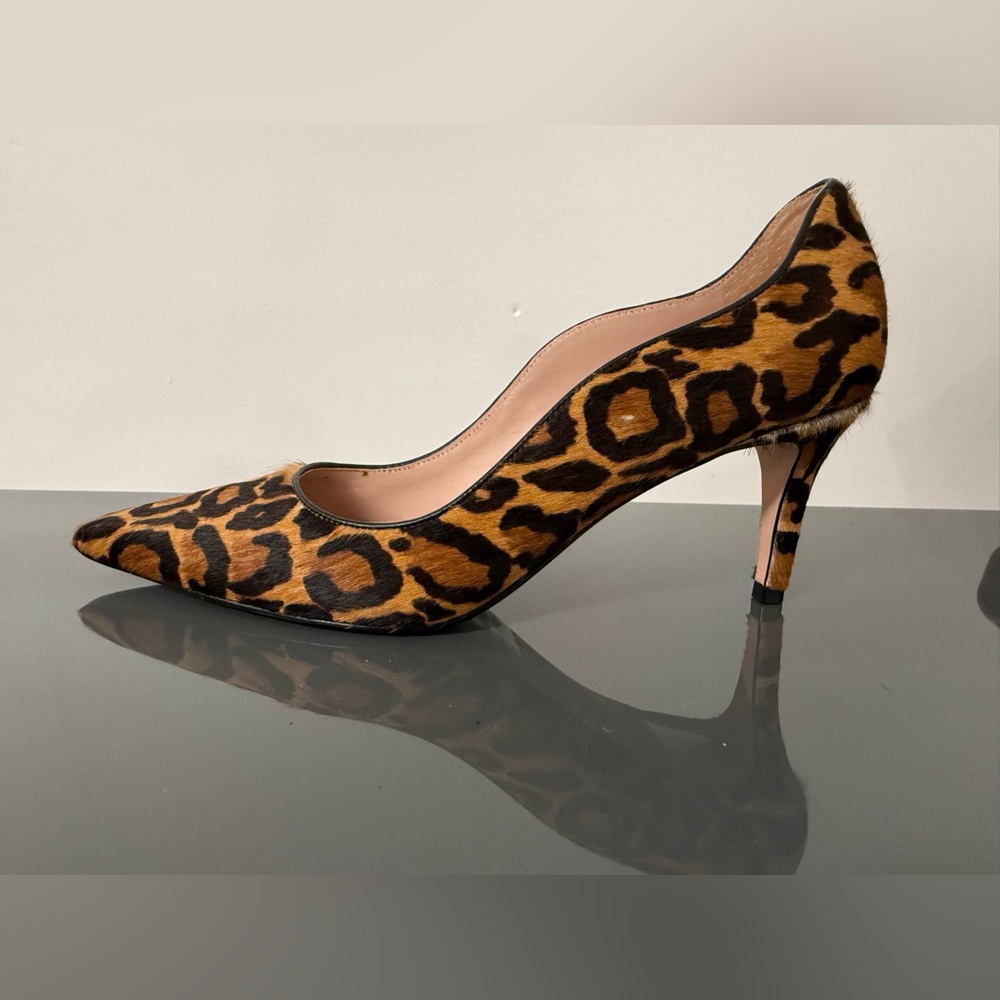 James Chan Anika Curvy Pump Leopard Animal Print Size 8.5